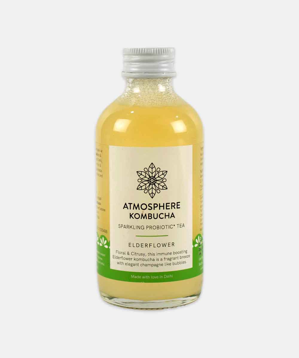 Atmosphere Sparkling Probiotic Tea Elderflower Kombucha 210 Ml