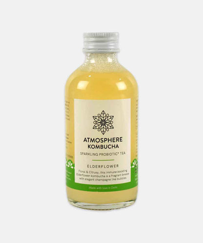Atmosphere Sparkling Probiotic Tea Elderflower Kombucha 210 Ml