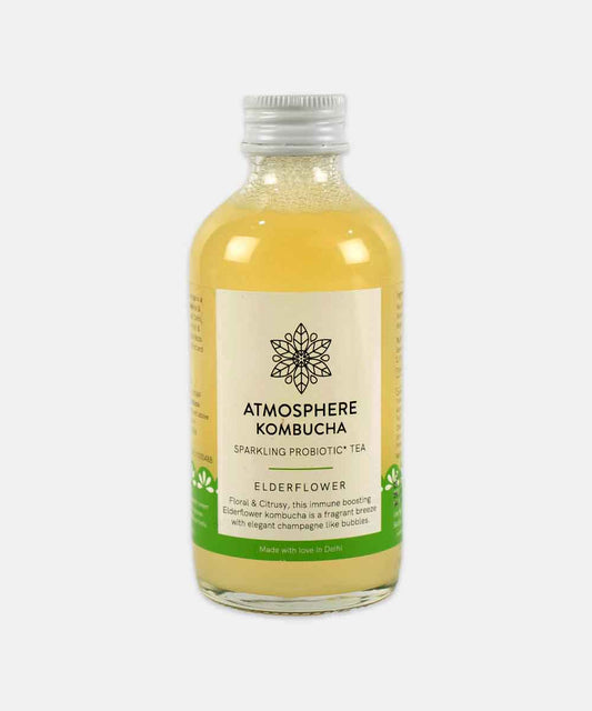 Atmosphere Sparkling Probiotic Tea Elderflower Kombucha 210 Ml