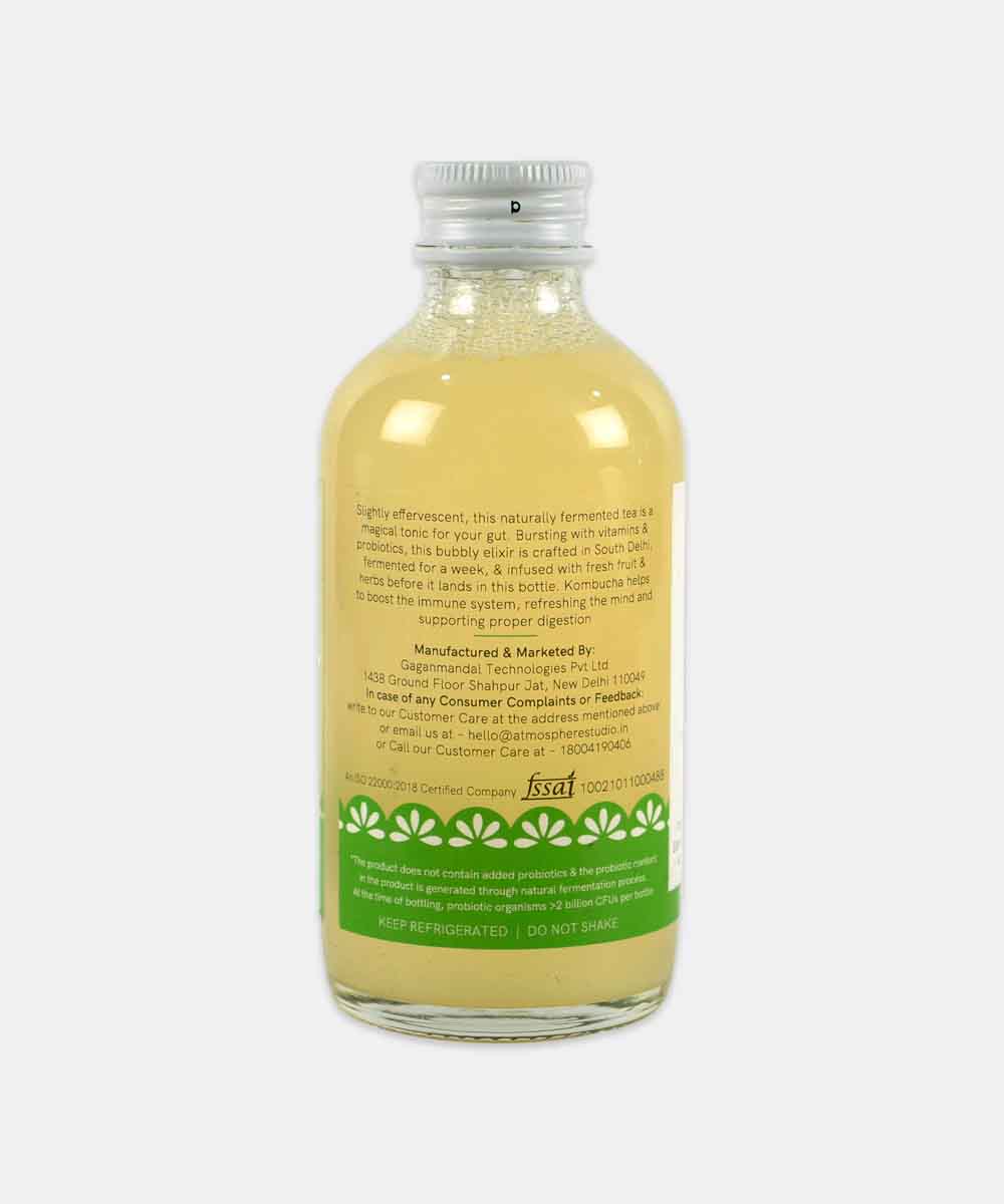 Atmosphere Sparkling Probiotic Tea Elderflower Kombucha 210 Ml