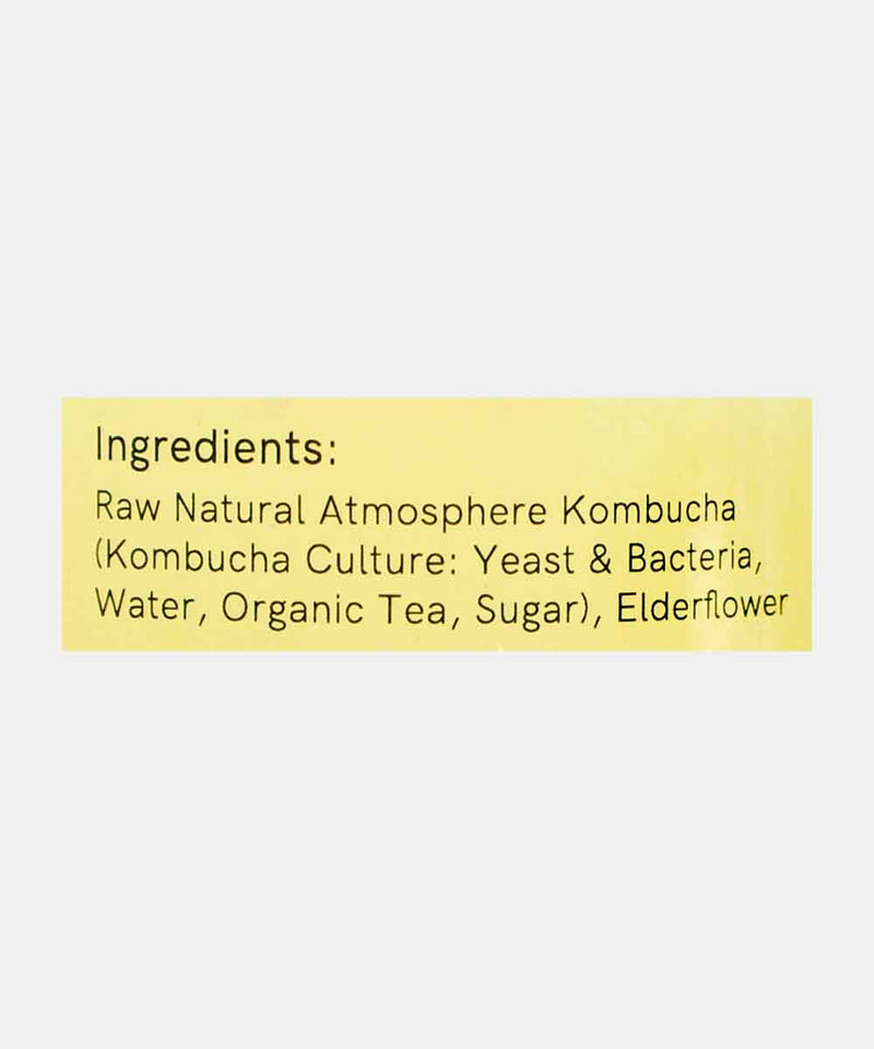 ATMOSPHERE SPARKLING PROBIOTIC TEA ELDERFLOWER KOMBUCHA 210