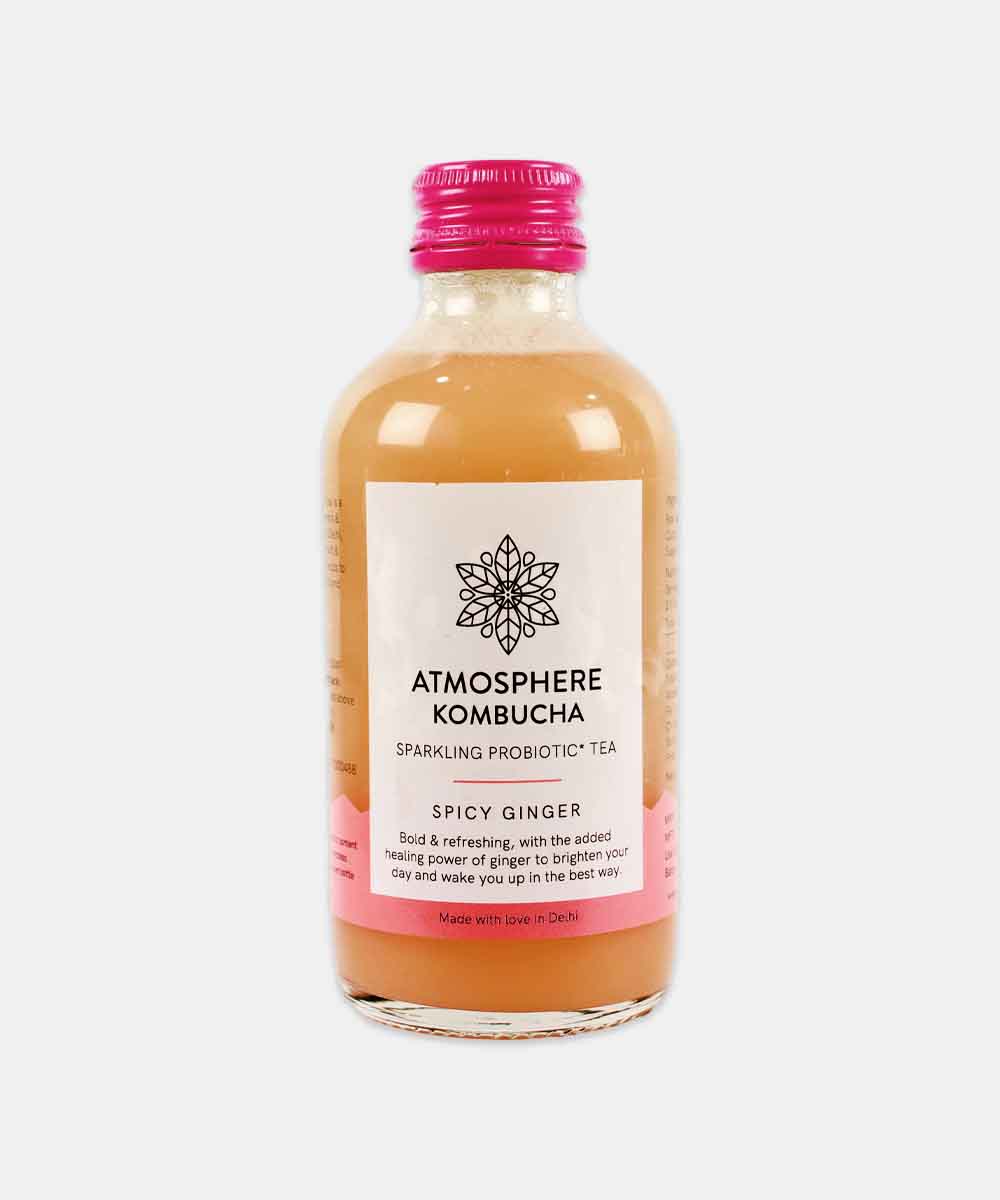 Atmosphere Sparkling Probiotic Spicy Ginger Kombucha Tea 210 Ml