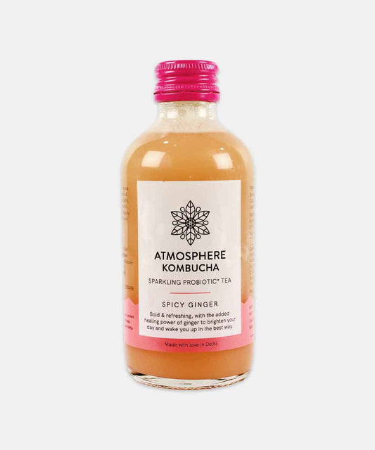 Atmosphere Sparkling Probiotic Spicy Ginger Kombucha Tea 210 Ml