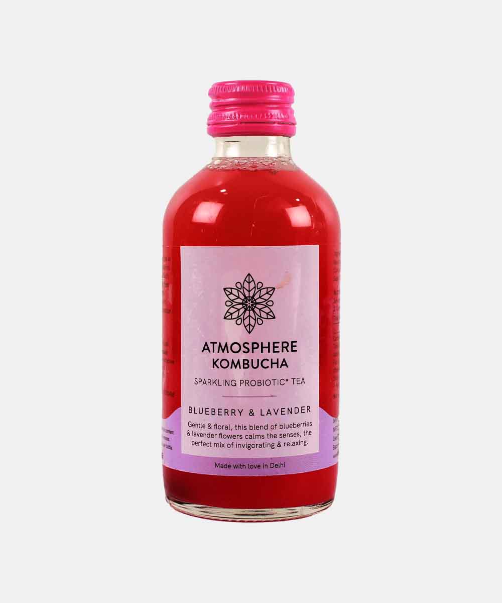 Atmosphere Sparkling Probiotic Blueberry & Lavender Kombucha Tea 210 Ml