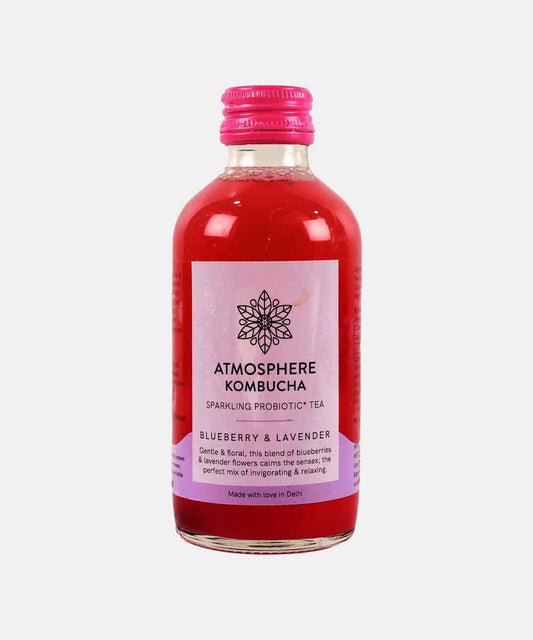 Atmosphere Sparkling Probiotic Blueberry & Lavender Kombucha Tea 210 Ml