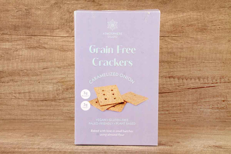 ATMOSPHERE CARAMELIZED ONION GRAIN FREE CRACKERS 120