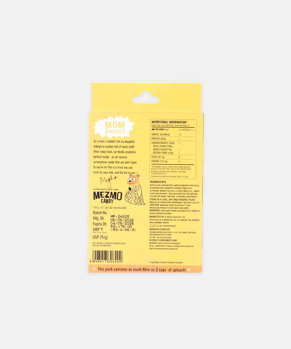 Mezmo Funky Mango Pineapple Jellies 48 Gm