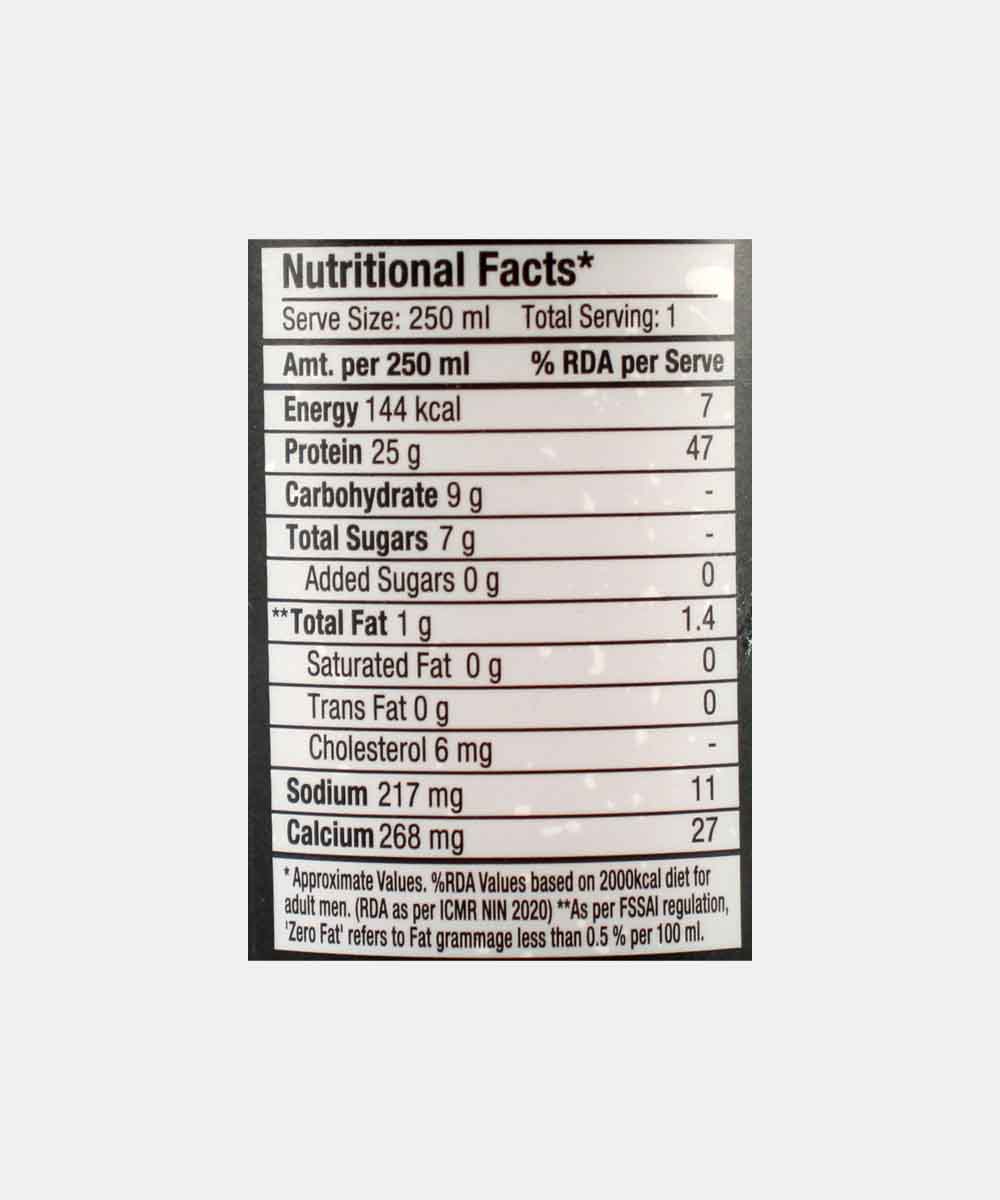 Epigamia 0 Added Sugar 25G Proeint Chocolate Milkshake 250 Ml
