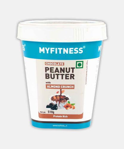 Myfitness Chocolate Butter With Almond Crunch Spread 510 Gm