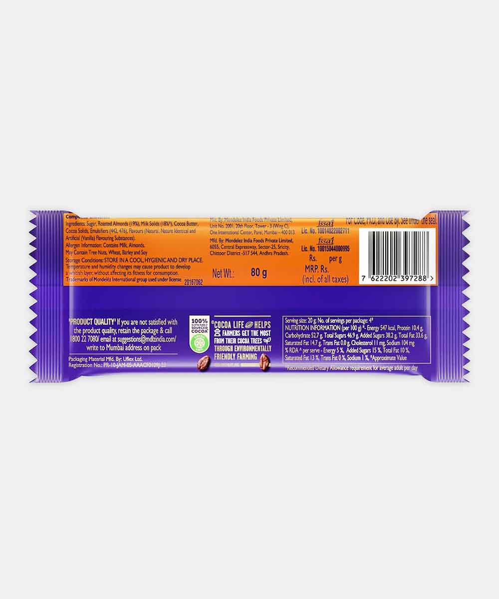 Cadbury Roast Almond Chocolate 80 Gm