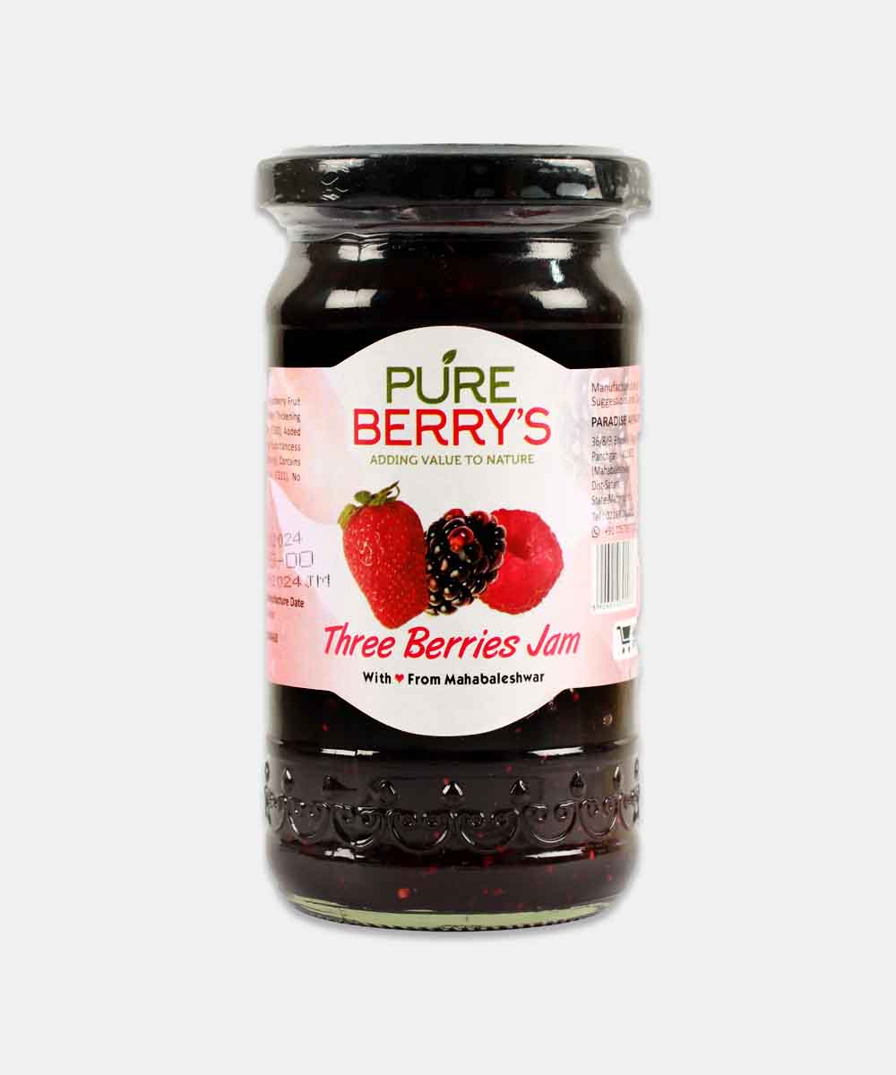 Pure Berrys Three Berries Jam 400 Gm