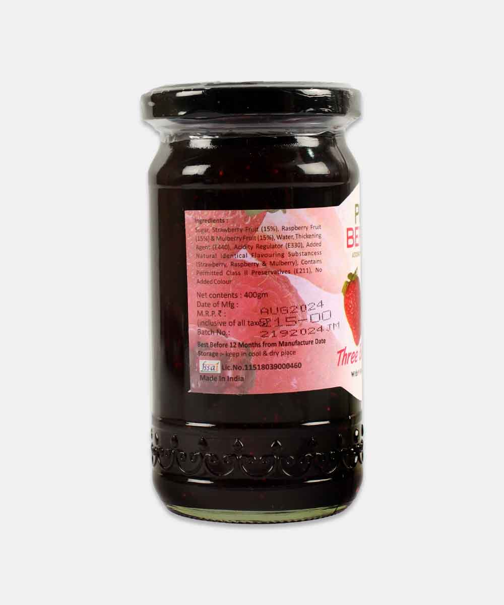 Pure Berrys Three Berries Jam 400 Gm
