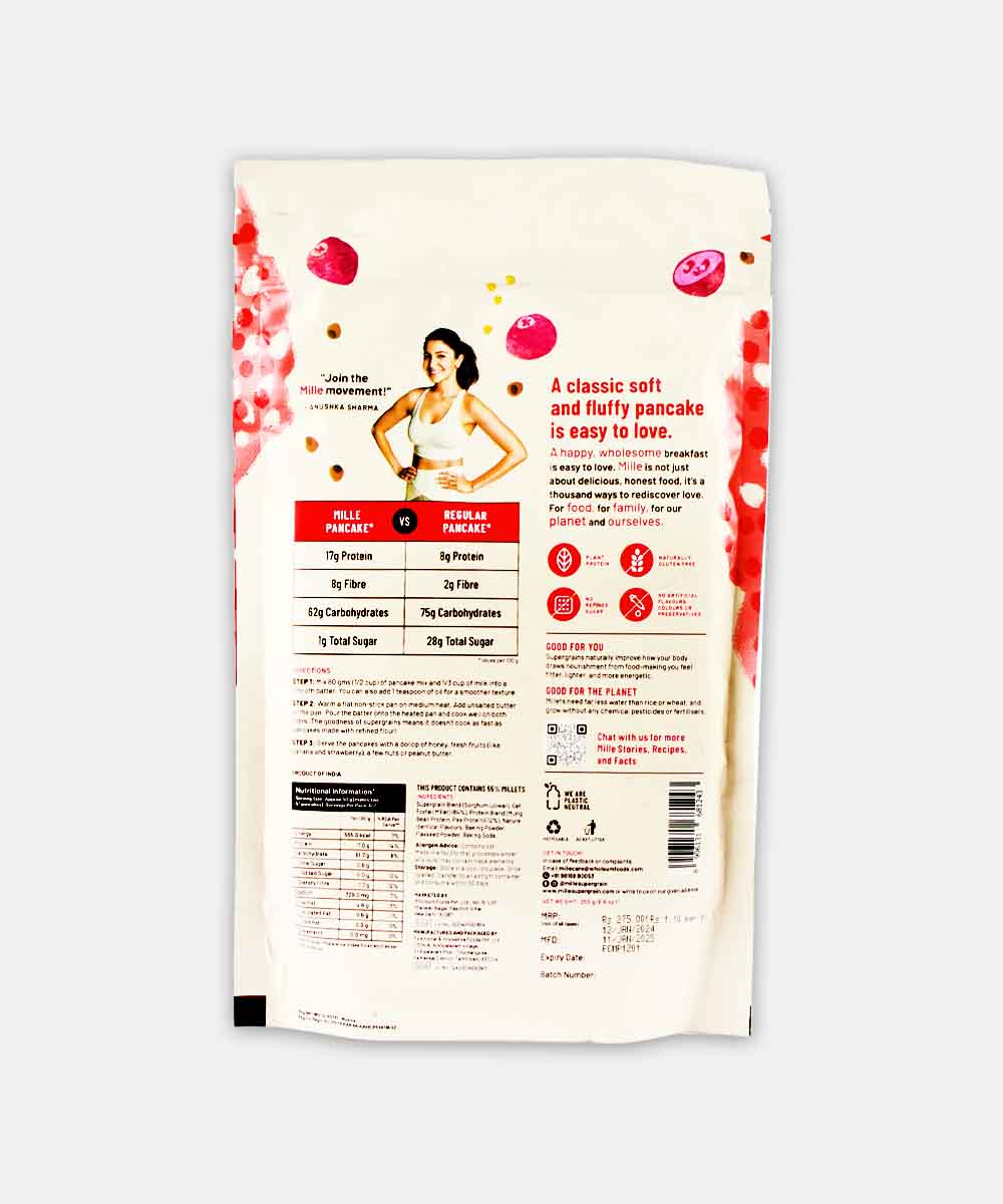 Mille Classic Millet Pancake Mix 250 Gm