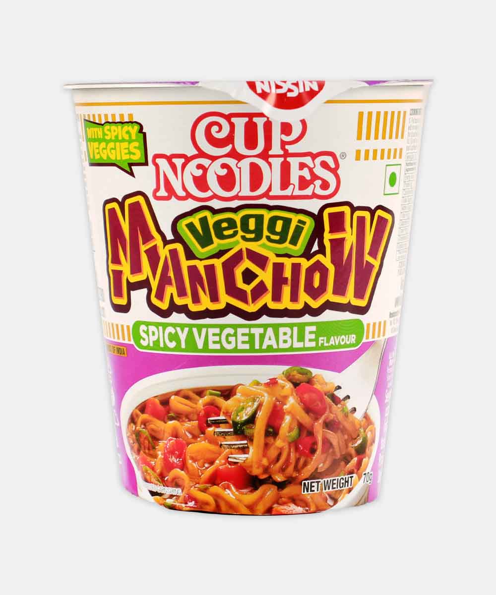 Nissin Manchow Spicy Vegetable Cup Noodles 70 Gm