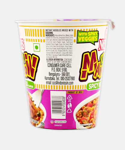 Nissin Manchow Spicy Vegetable Cup Noodles 70 Gm