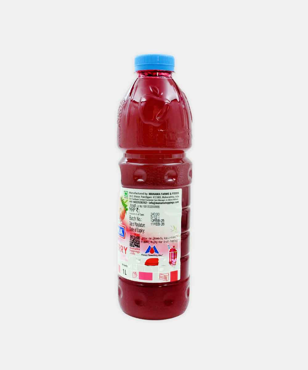 Manama Strawberry Crush Syrup 1 Ltr