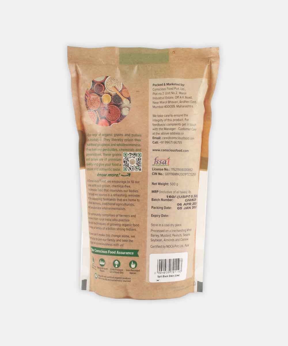 Conscious Food Split Urad Dal 500 Gm