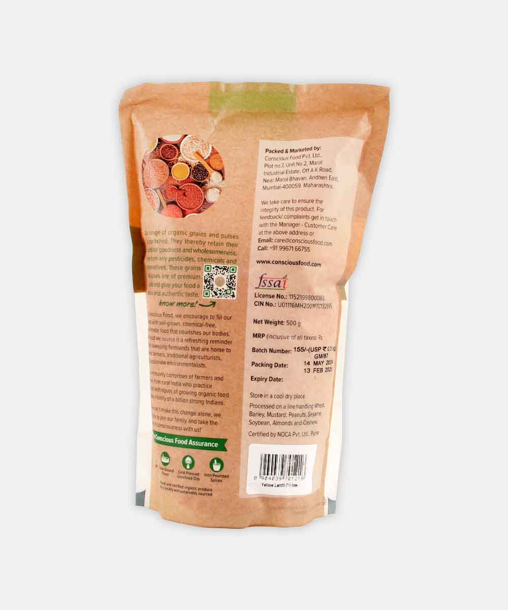Conscious Food Yellow Moong Dal 500 Gm