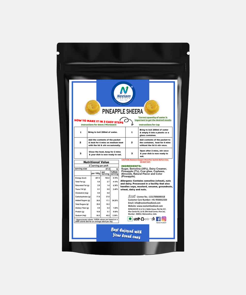 Instant Pineapple Sheera Mix 95 Gm