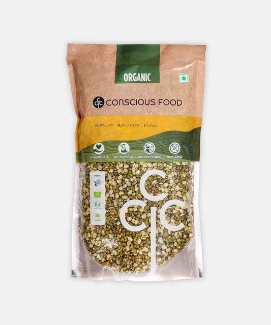 Conscious Food Green Moong Dal 500 Gm