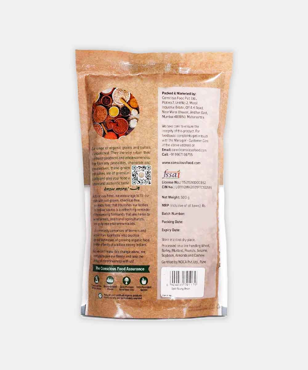 Conscious Food Green Moong Dal 500 Gm