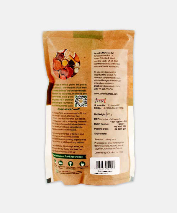 CONSCIOUS FOOD KABULI CHANA 500 GM