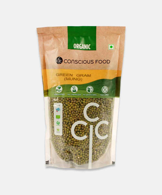 Conscious Food Whole Moong 500 Gm