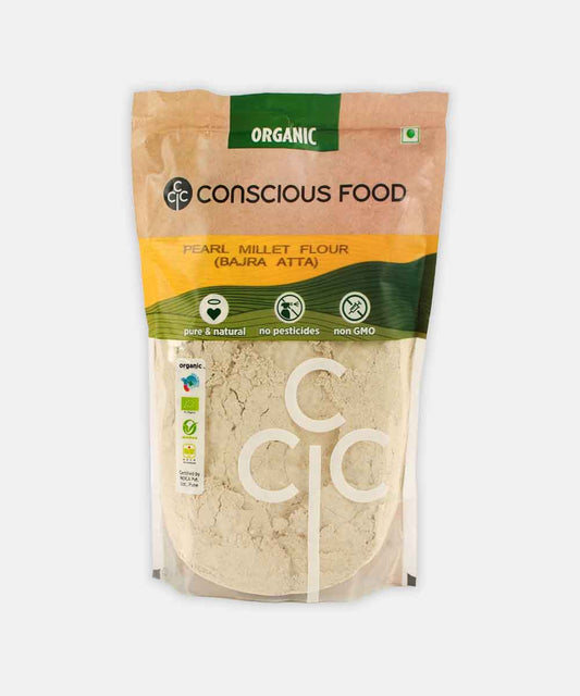 Conscious Food Pearl Millet Flour Bajra Atta 500 Gm