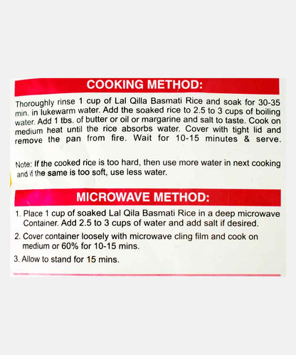 Lal Qilla Basmati Rice 5 Kg