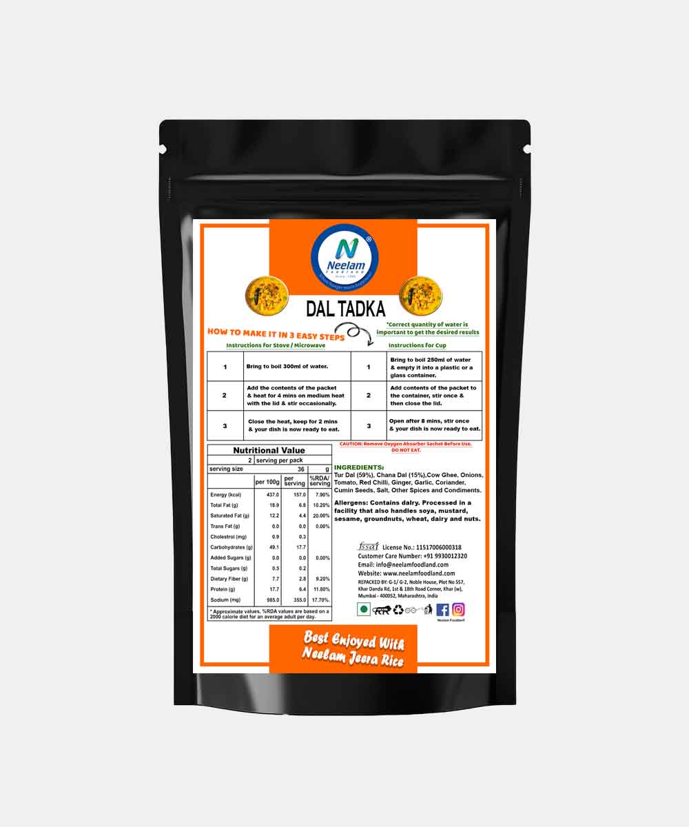Neelam Freeze Dried Dal Tadka 72 Gm