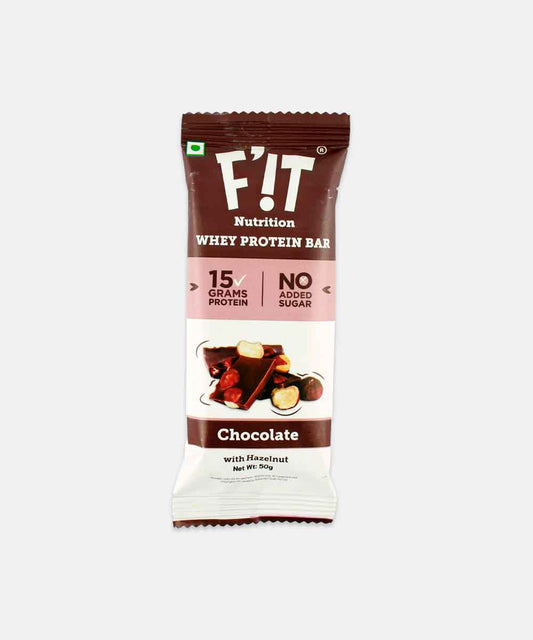 Fit Nutrition Chocolate With Hazelnut Whey Protein Bar 50 Gm