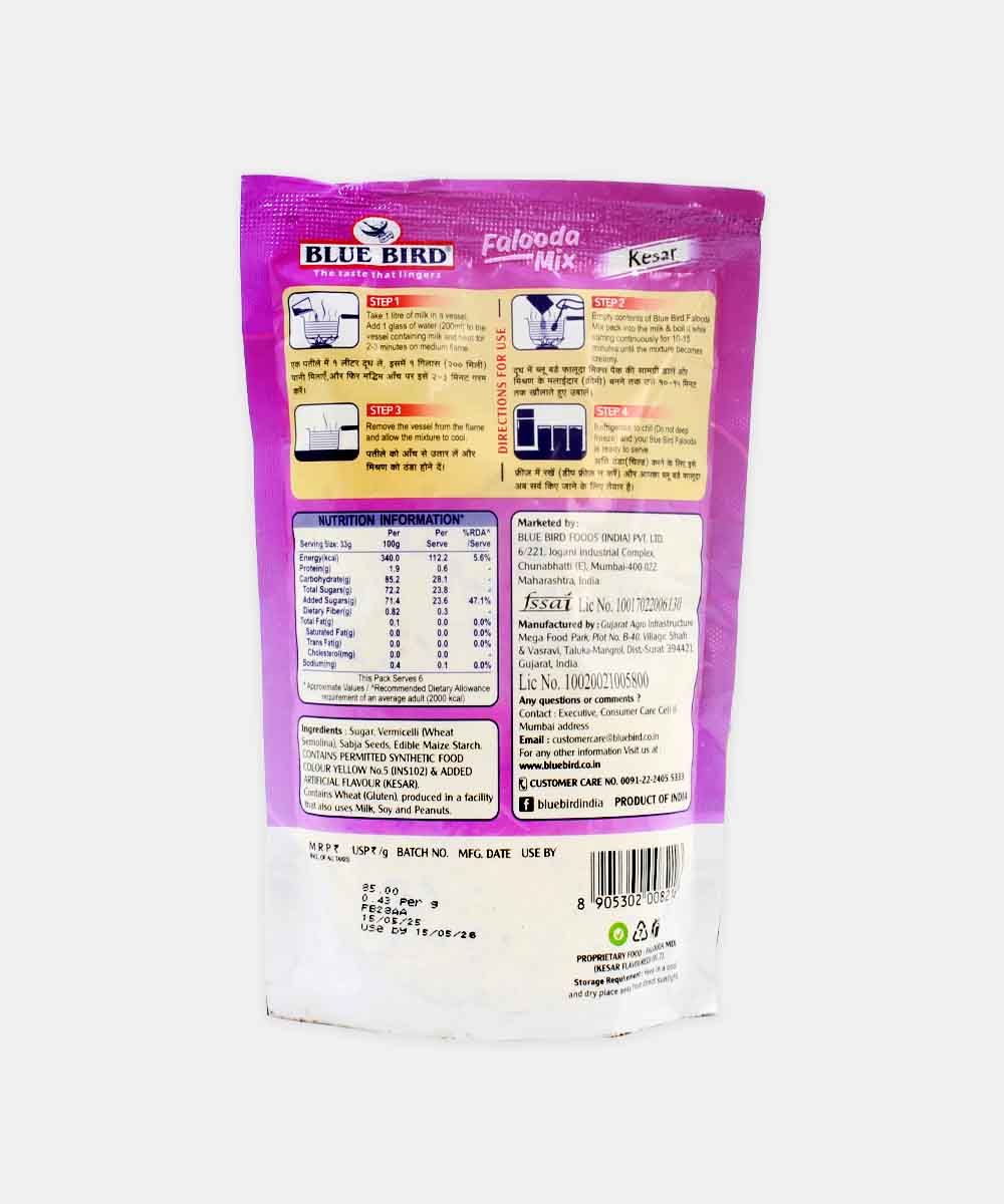 Blue Bird Kesar Falooda Mix 200 Gm