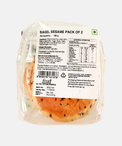 The Baker Dozen Sasame Bagel Bread 160 Gm