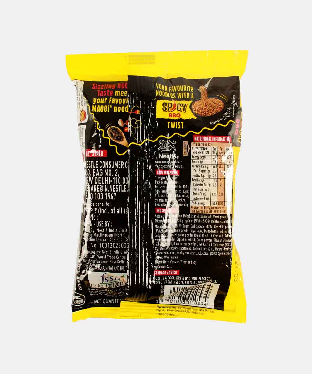 Maggi Spicy Bbq Noodles 62 Gm