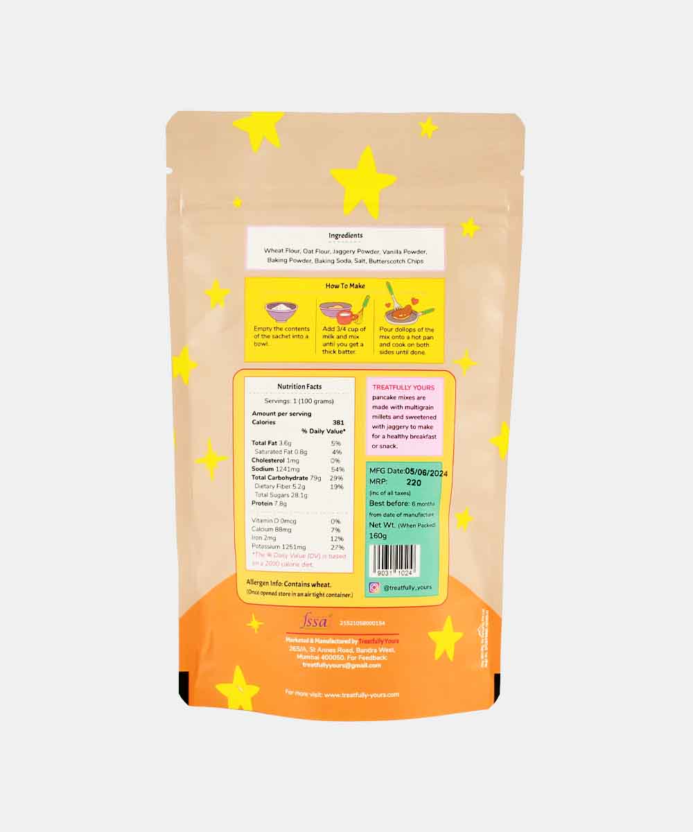 Treatfully Yours Vanilla Butterscotchpancake Mix 160 Gm