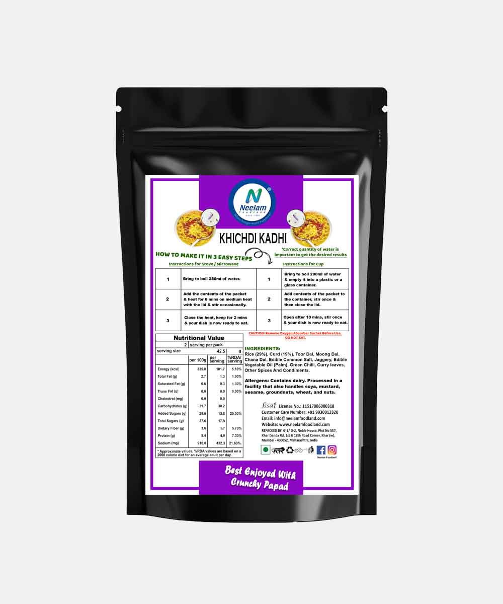 Neelam Freeze Dried Jain Kadhi Khichdi 95 Gm