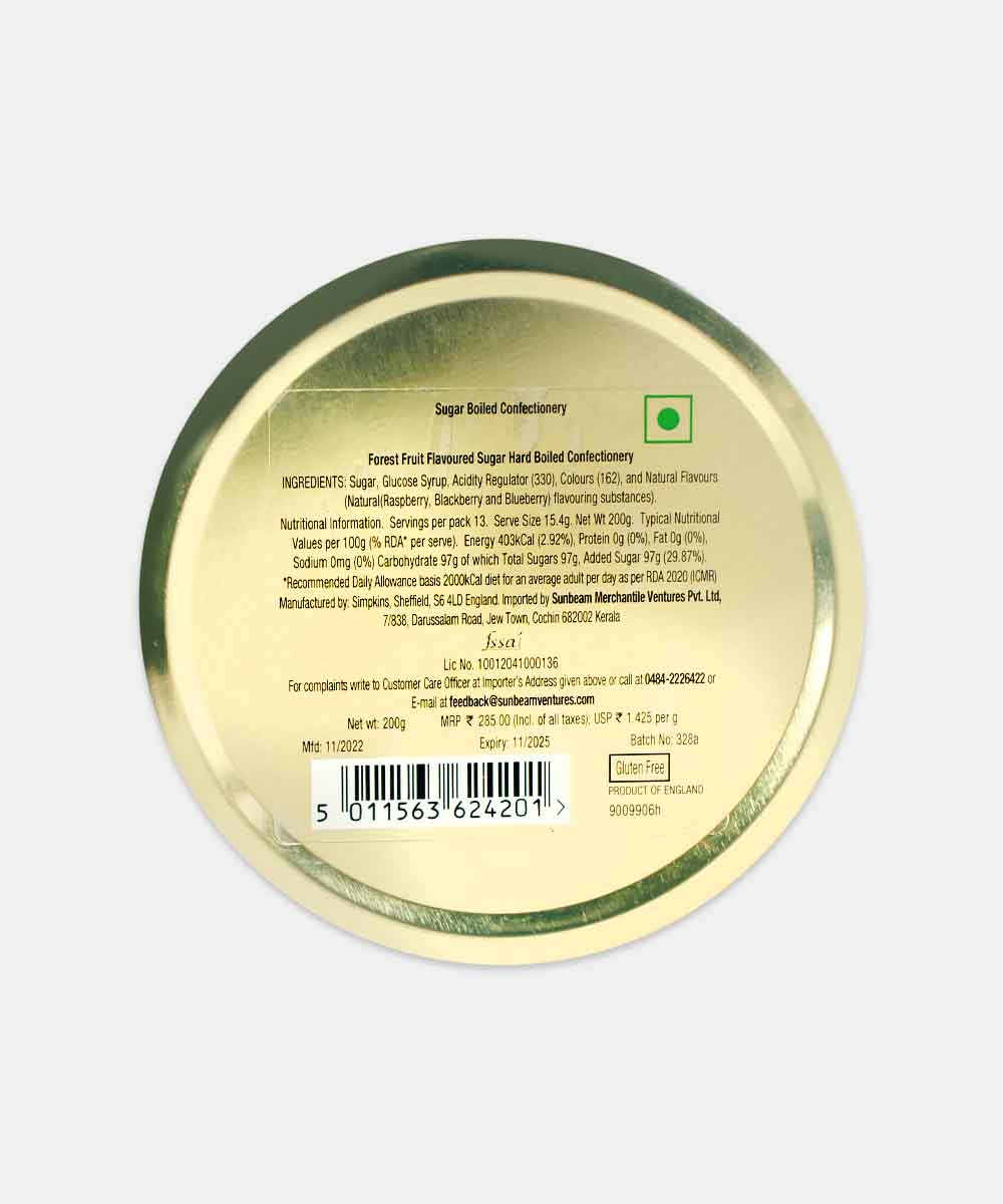 Simkins Forest Fruit Drops 200 Gm