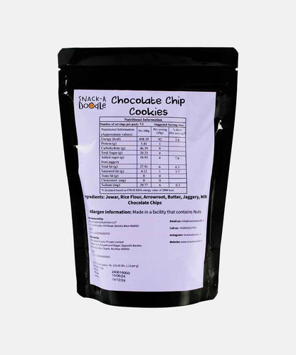 Snack A Doodle Chocolate Chip With Jaggery And Jowar Cookies 150 Gm