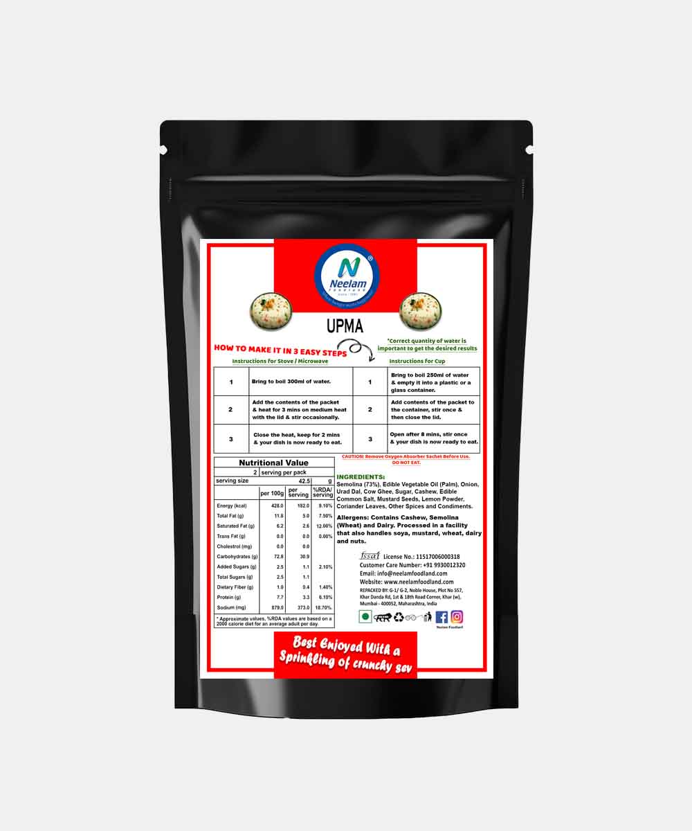 Neelam Freeze Dried Upma Mix 85 Gm