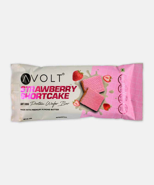 Avolt Strawberry Shortcake Protein Wafer Bar 50 Gm