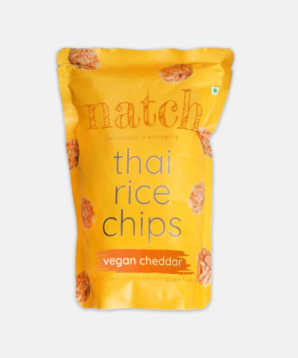 Natch Vegan Cheddar Thai Rice Chips 100 Gm