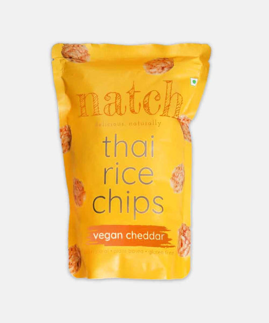 Natch Vegan Cheddar Thai Rice Chips 100 Gm