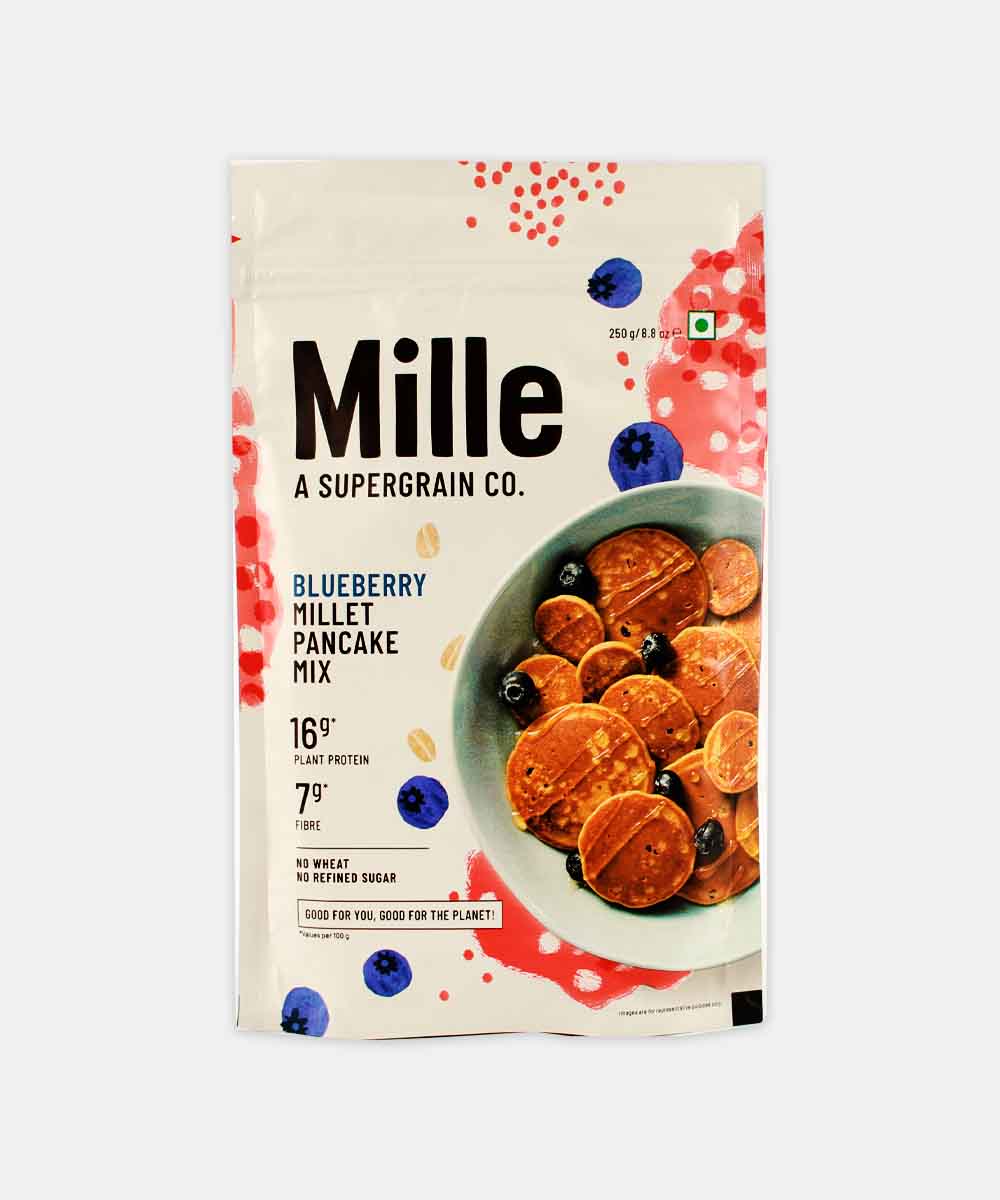 Mille Blueberry Millet Pancake Mix 250 Gm