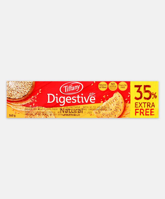 Tiffany Digestive Natural Wheat Biscuits 540 Gm
