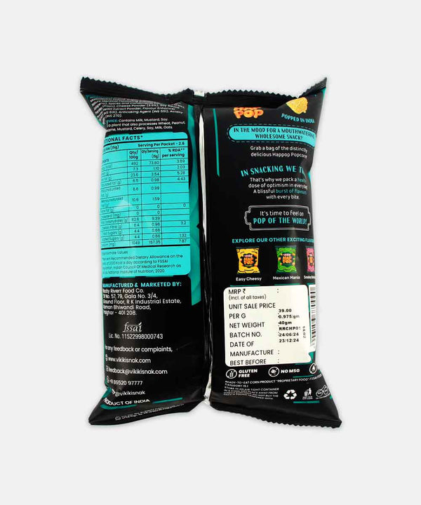 VIKIKI HAP POP CHEDDARPENO POPCORN 40 GM