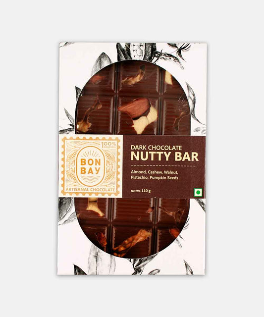 Bon Bay Dark Chocolate Nutty Bar 110 Gm