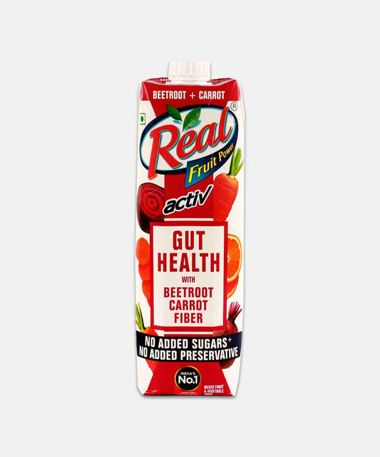 Real Active Fruit Power Gut Health With Beetroot Carrot Fiber Juice 1 Lt