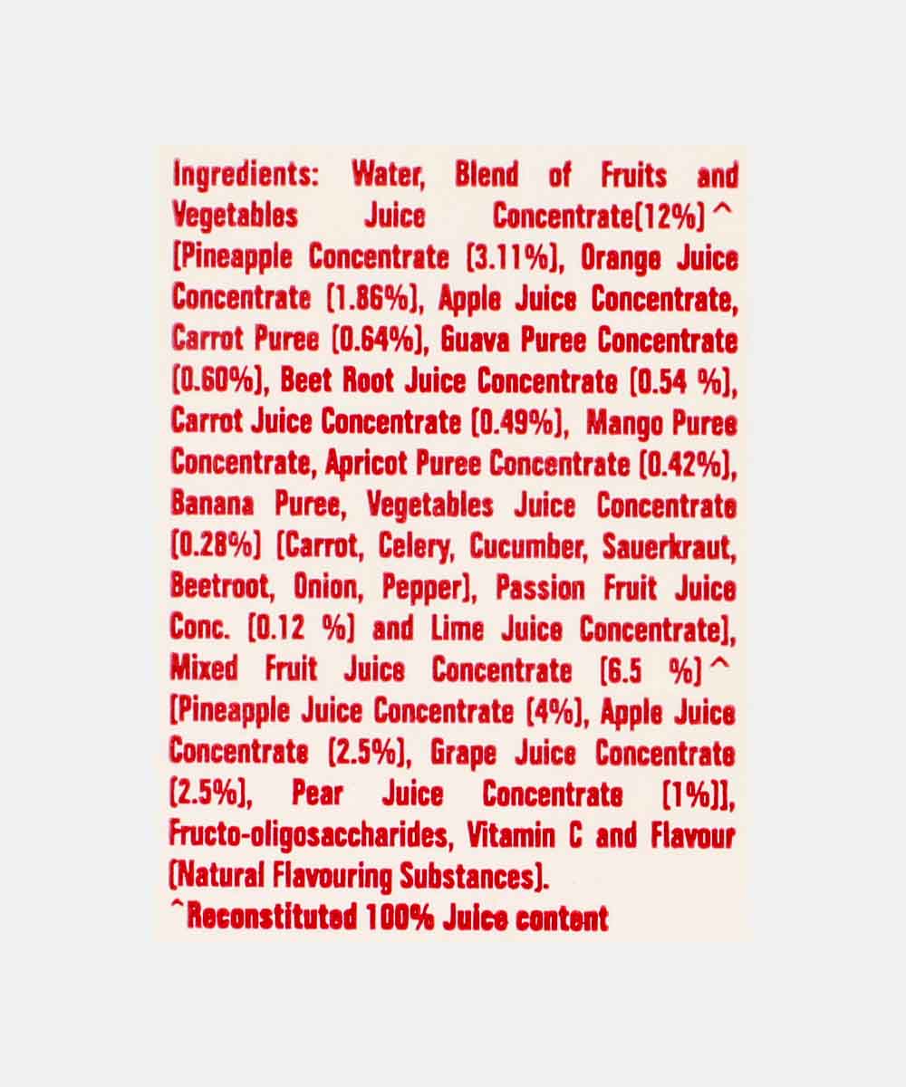 Real Active Fruit Power Gut Health With Beetroot Carrot Fiber Juice 1 Lt