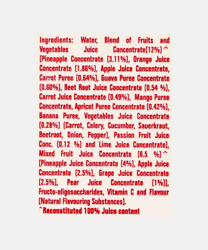 Real Active Fruit Power Gut Health With Beetroot Carrot Fiber Juice 1 Lt