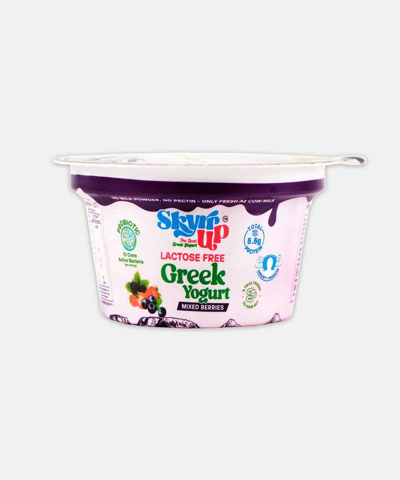 SKYR UP GREEK YOGURT MIXED BERRIES LACTOSE FREE 85 GM